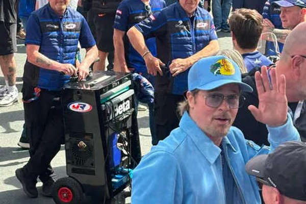 Brad Pitt spotted at Grandstand 