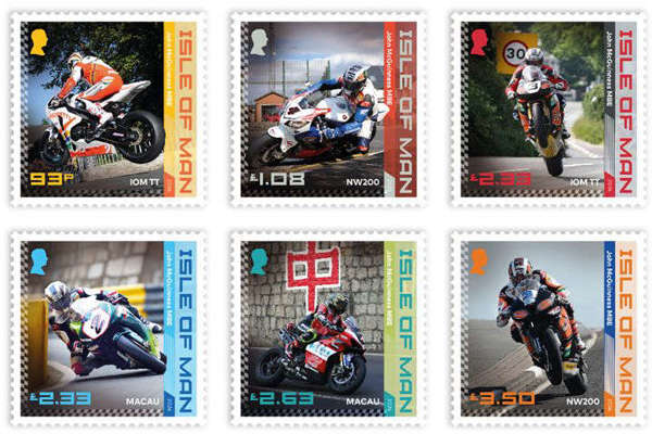 TT legend honoured in new Isle of Man stamp collection