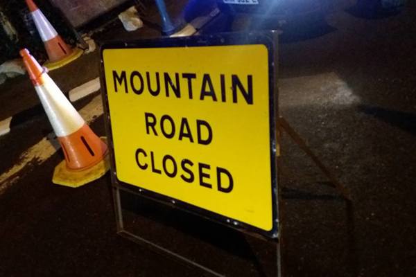 Mountain Road to shut for two weeks from today 